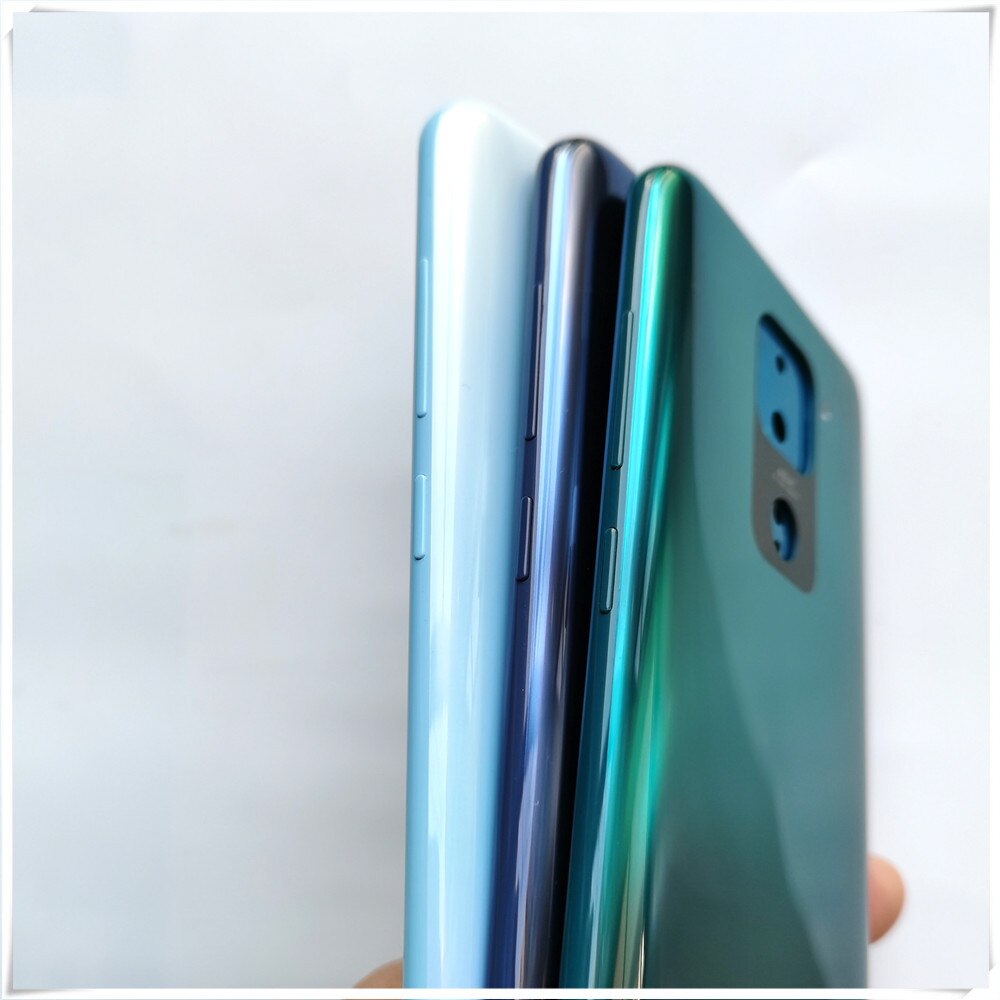 Original Back Cover Housing Door For Xiaomi Redmi Note 9 Rear Battery Cover Chassis + Side Buttons Red Mi Note9 Repair Parts