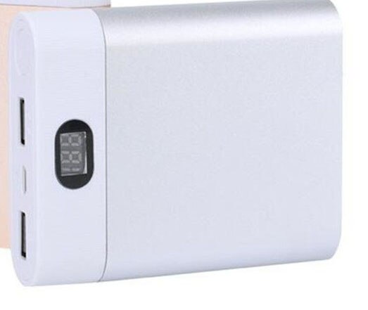 10400mah 4x18650 Battery Charger Intelligent Power Bank Case Rechargeable Charger for 18650 Battery without Battery: silver