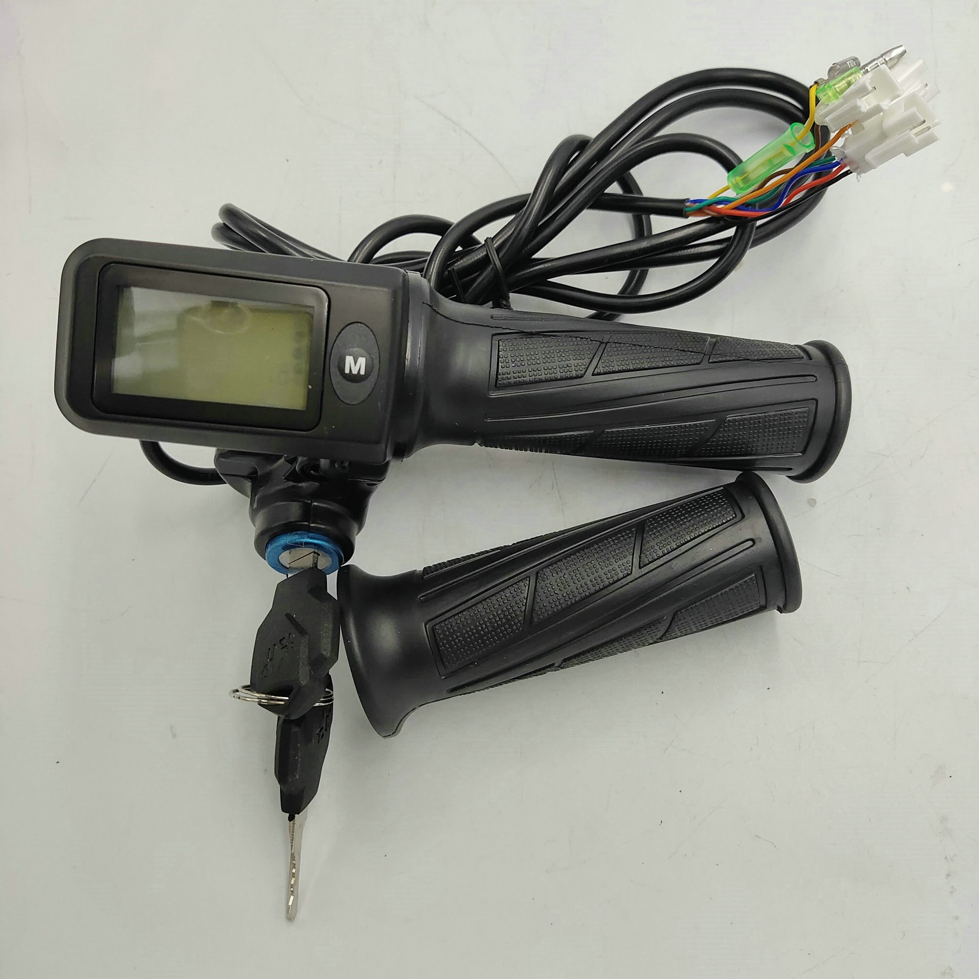 Velocímetro + indicador de nivel de batería 36v48v60v + acelerador + bloqueo/llave/interruptor de encendido/apagado/encendido-apagado scooter Eléctrico bicicleta MTB triciclo pieza DIY
