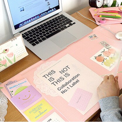 Korea kawaii slik farve kontormåtte multifunktionel ugeplanlægger arrangør skrivebordsbord opbevaring memomåtte læringsunderlag
