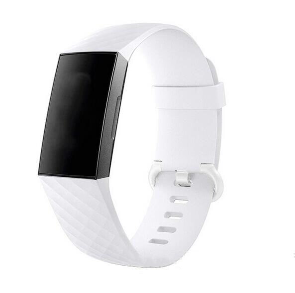 L Unsex Pure Color Band Strap For Fitbit Charge 3 Bracelet Replacement Watch Band For Fitbit Charge 3 Smart Watch Accessories: White