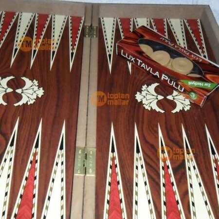 50x50 cm Large Size from Wooden Backgammon Set Set Pulu Checkers