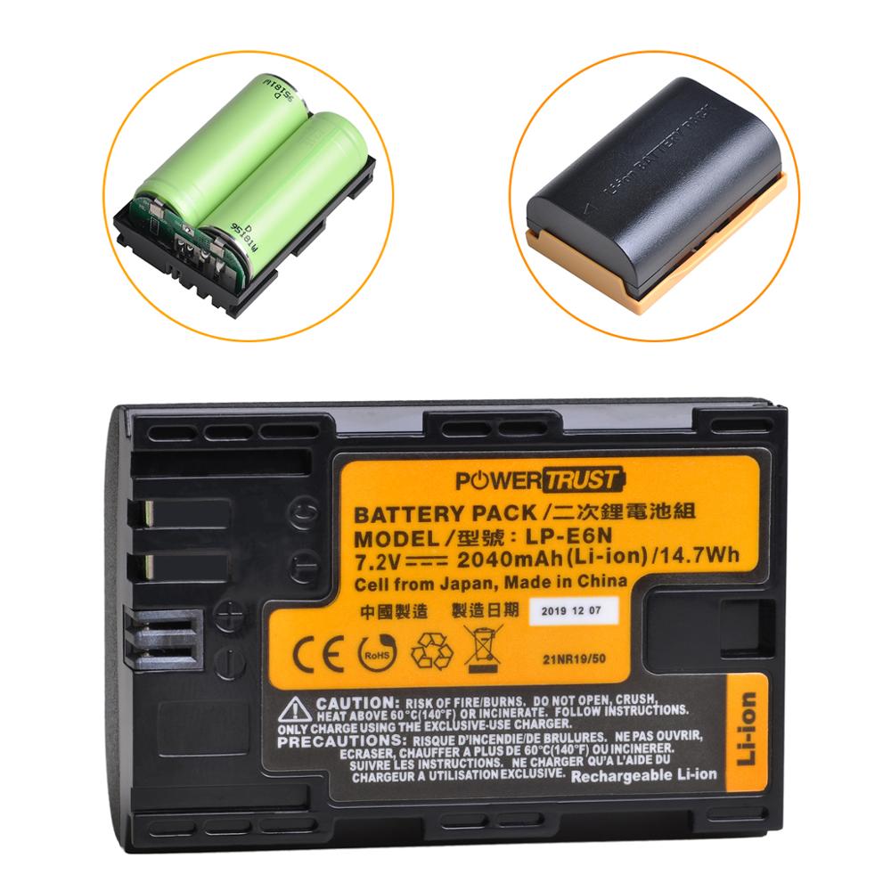 LP-E6 LPE6 LP-E6N Batterij Japan Mobiele + Lcd Usb Lader Voor Canon Eos 5D Mark Ii, ds Mark Iii, 5D Mark Iv, 5DS, 5DS R, 6D, 7D, 7D