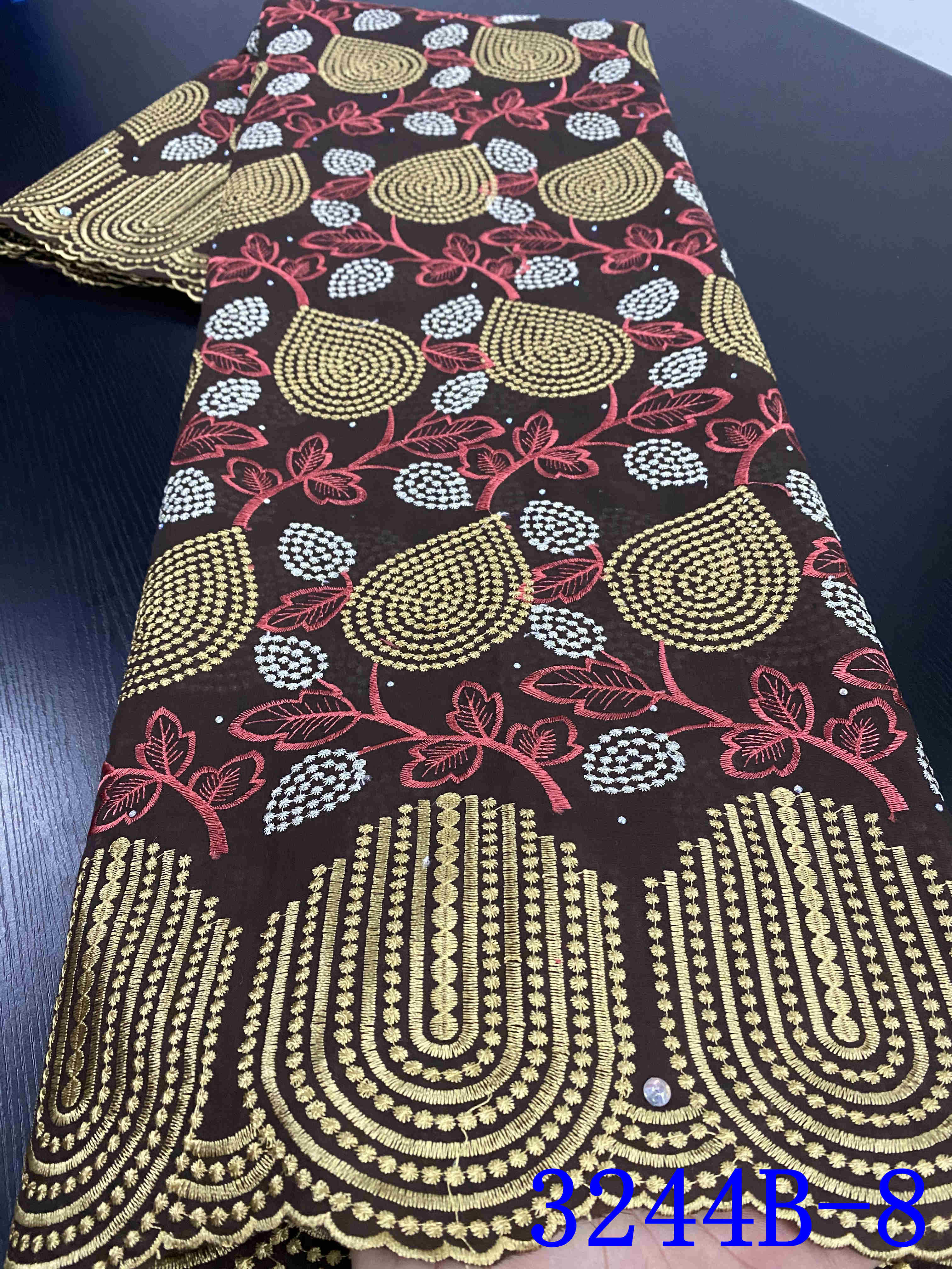 Voile blonder i schweiz afrikansk tør blonder stof broderi nigerianske blonder stoffer til beklædningsgenstand kjole  ya3244b-3: Billede 8