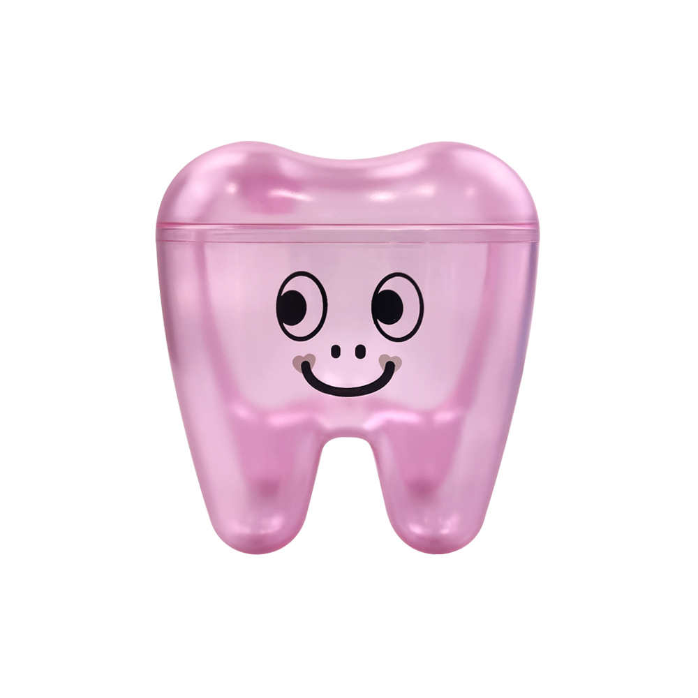 Schattige Tandvormige Opbergdoos Plastic Thuiskantoor Desktop Organizer Case Sleutel Container Saver Souvenir Verzamelen Kliniek: Dark Red