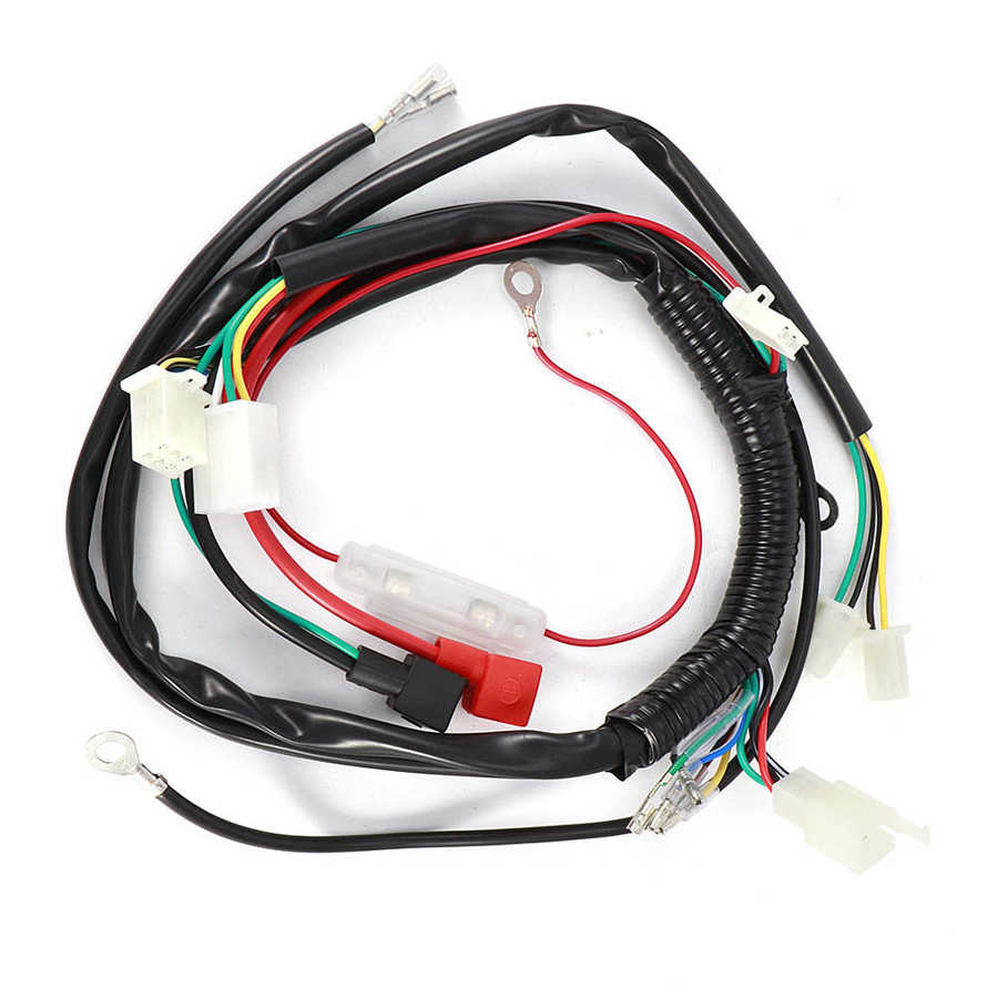 Cableado de arranque de motor eléctrico, arnés de arranque de motor eléctrico para motocicleta, ATV, Quad, 70cc, 90cc, 110cc, 125cc