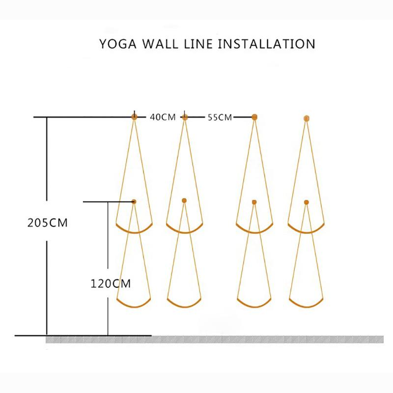 Iyengar yoga væg reb reb slynge kit yoga antigravity inversion tilbehør værktøj med rustfri stål ekspansion bolt