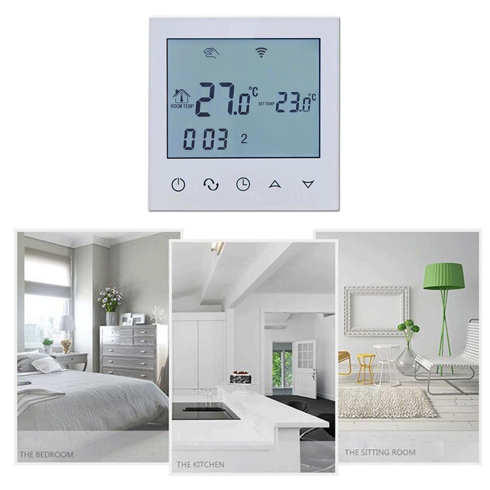 Vancoo-termostato inteligente por voz para calefacción por suelo radiante, 220V, WIFI, aplicación de teléfono móvil, Control de temperatura