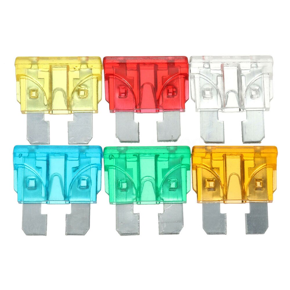 12V Car In-line Standard Blade Fuse Holder 5A 10A 15A 20A 25A 30A Fuses Kit