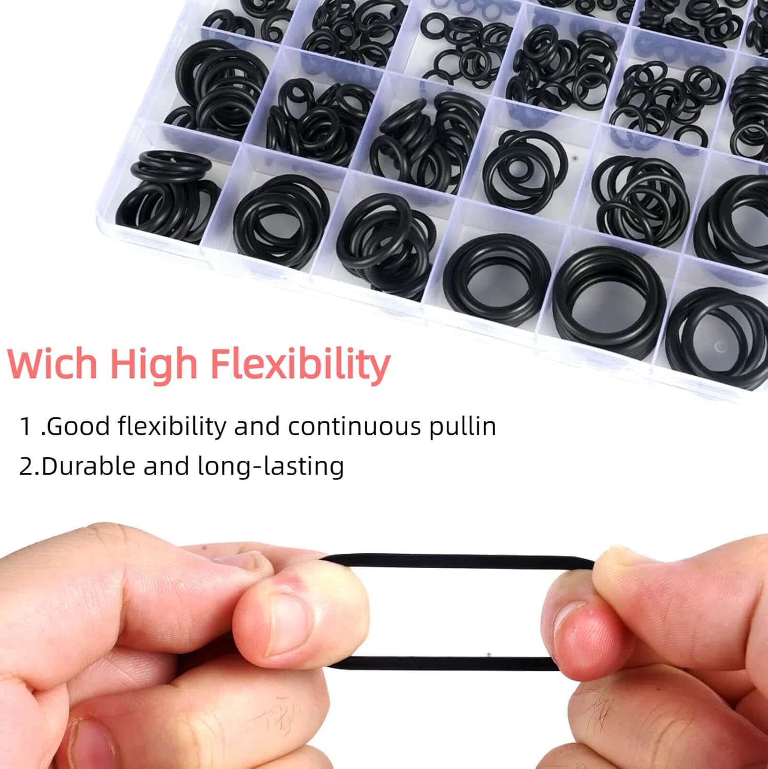 Juego de juntas de sellado de junta tórica redonda de caucho de nitrilo, juntas de arandela elásticas resistentes al aceite, sellos para grifo, herramienta de Hardware de reparación de plomería