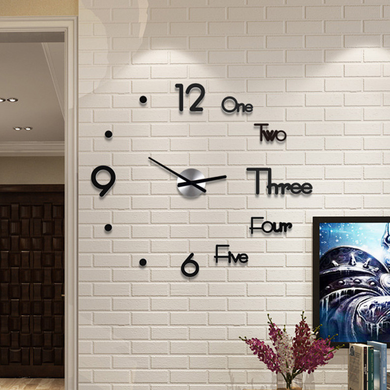 Digitale Horloge Wandklokken 3d Diy Klok Acryl Digitale Thuis Wandklokken Decoratie Stereoscopische Stille Elektronische Klok