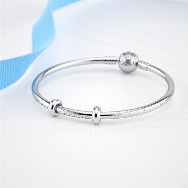 2 stücke Silikon Stopper Perlen 925 Sterling Silber Charme für DIY Original Armbinde Herstellung Feiner Schmuck Finden Zubehör