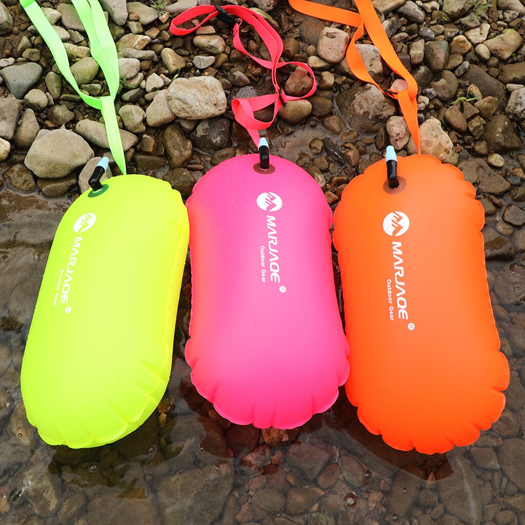 Inflatable Swim Buoy Tow Float w/ Waist Belt Open Water Swimming Water Sport