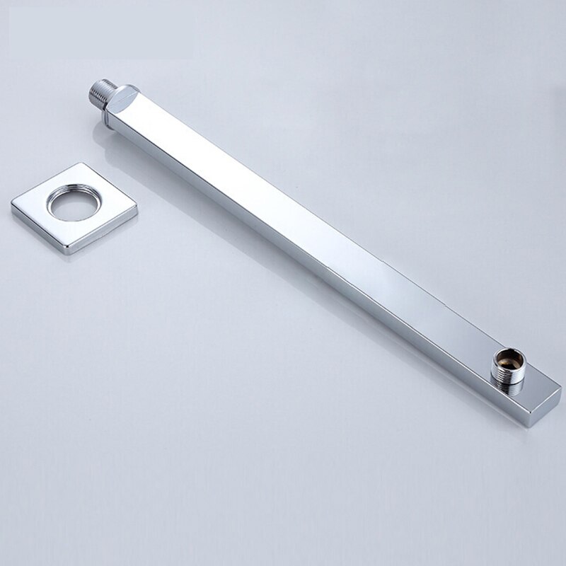 Wall Mounted Copper Shower Extension Arm Square Shower Wall Hanging Bathing Rod Bathroom Concealed Install Shower Arm
