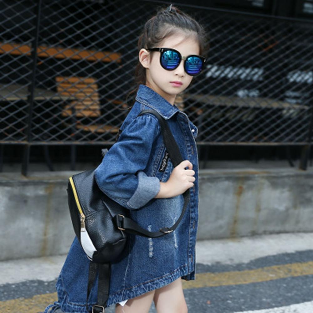 Veste d&#39;automne en jean pour fille, manteau long en denim, style cowboy, vêtements d&#39;extérieur à paillettes,