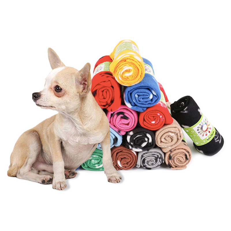 Nette Haustier Hund Handtuch Pfote drucken Katze matt Weiche Decke Für Welpen Hund Bett Decke Vlies Haustier Schlecht Handtücher Warme hund Kissen Honden Badjas