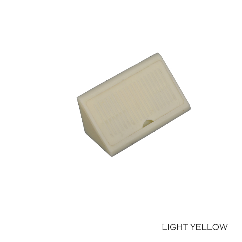Hvid sort brun gennemsigtig gul farveindstillinger plast hjørne beslag med låg: Lysegul