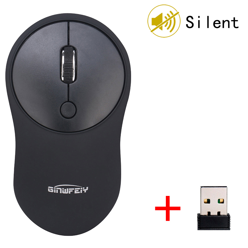 Noiseless Mouse Wireless 2.4G Silent Buttons Ergonomic Mute Mice for Computer Laptop Mouse for Desktop Notebook PC Mause: 1