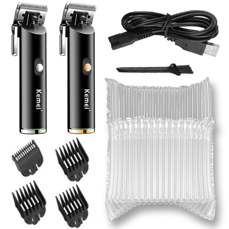barber shop all metal hair clipper cord cordless hair trimmer rechargeable electric hair cutting machine haircut: with bubble bag