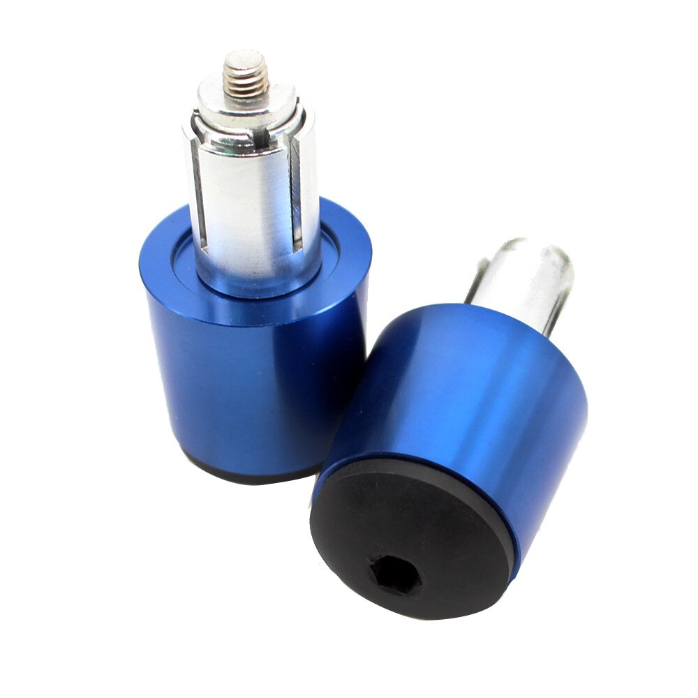 Empuñaduras de manillar de motocicleta de 7/8 pulgadas, extremos de barra, tapones, contrapeso de tapa para SUZUKI GS500F GS 500F SV650 SV650S SV 650 1999: Blue