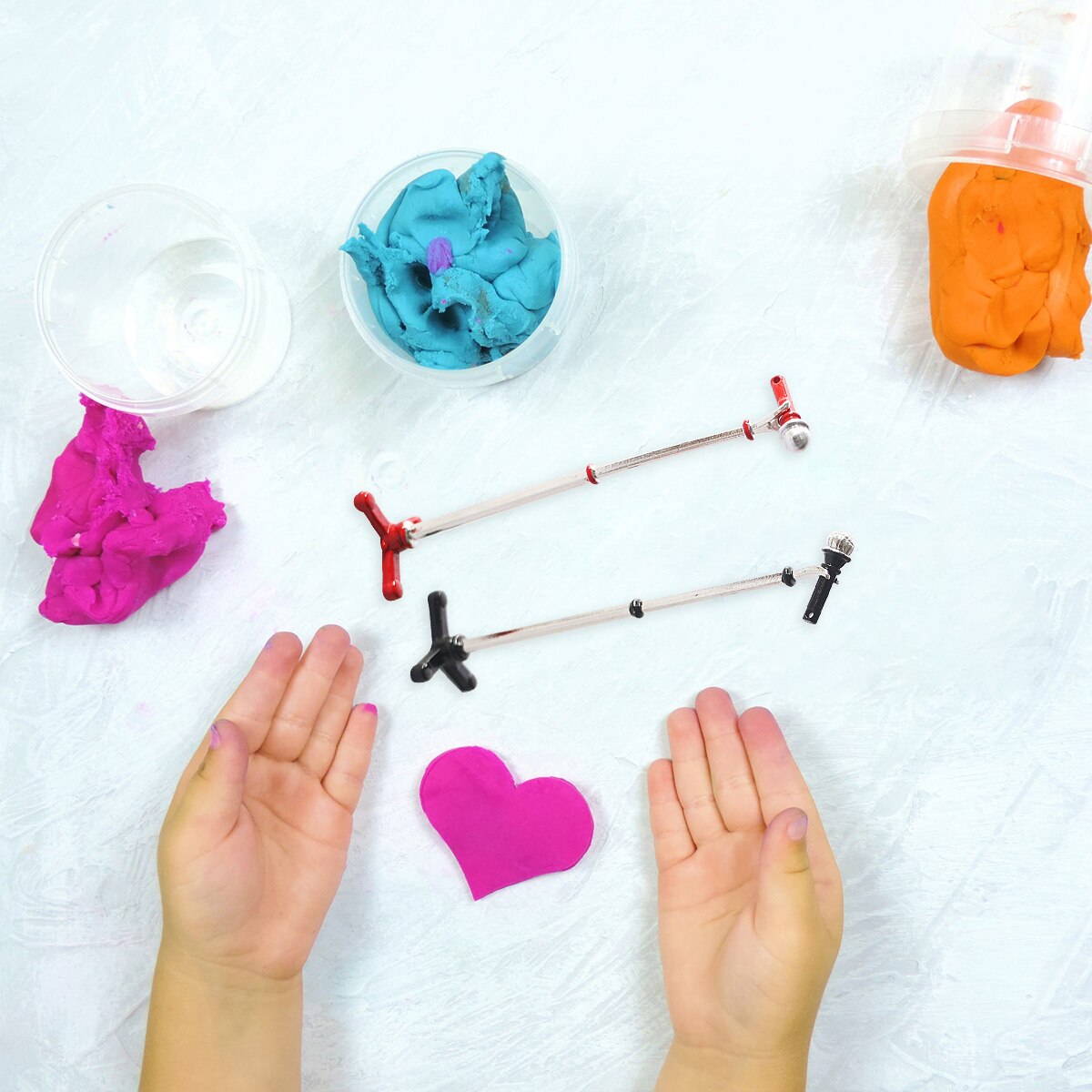 2 Sets Miniature Microphone Mini Microphone Model Mini Doll House Microphone Rack