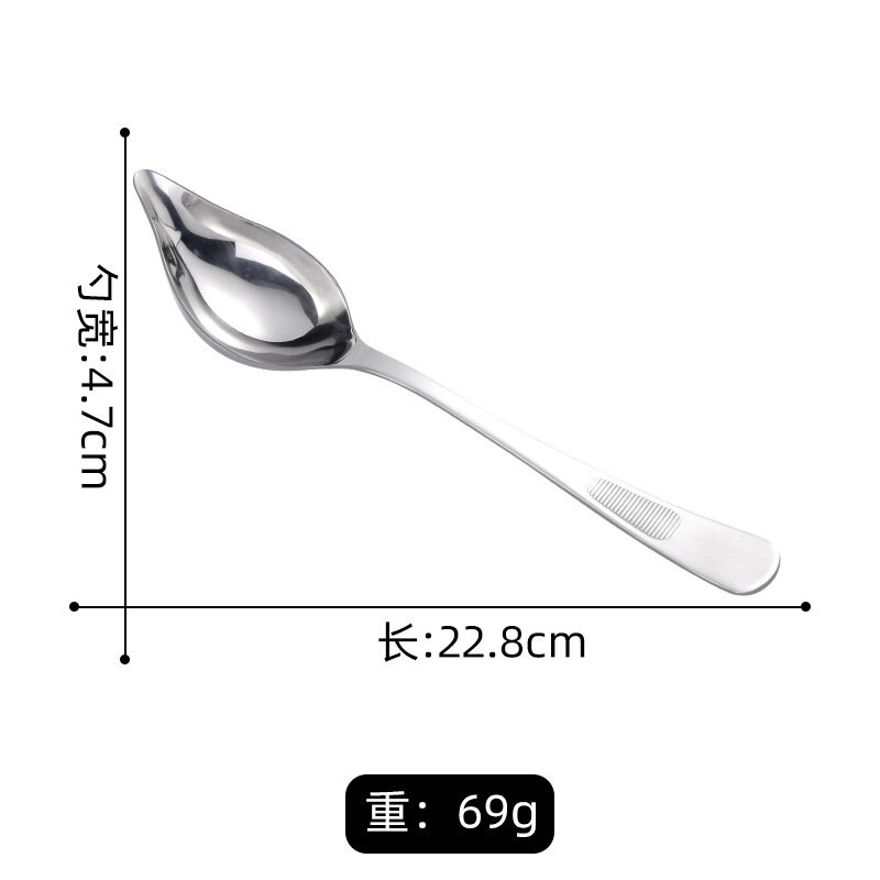 Cuchara giratoria para salsa y carne, herramienta de cocina de acero inoxidable, utensilios de cocina,: Silver-A 1pcs