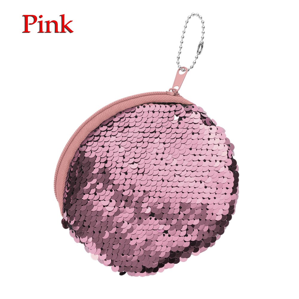 Mermaid Sequins Kids Children Coin Purse Wallet Girl Glittering Purse Women Handbag Party Zipper Clutch Bag Earphone Package