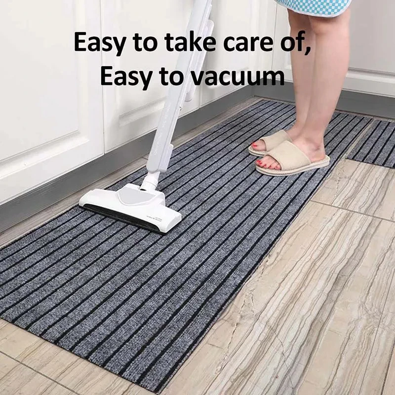Alfombra de suelo a rayas, alfombra de entrada para casa, alfombra para el hogar, alfombras de cocina antideslizantes absorbentes de agua, alfombrilla para pies para pasillo