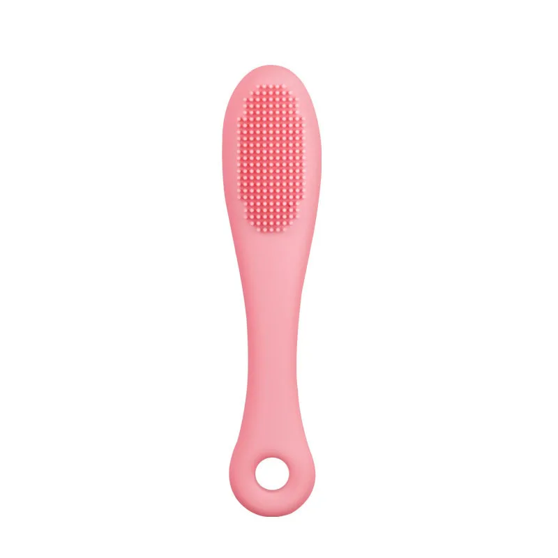 Cepillo suave para dedos de mascotas para perros y gatos, cepillo de dientes para manchas de desgarro, cuidado de los ojos, herramientas de limpieza y cuidado, suministros de limpieza para perros y gatos: Rosa