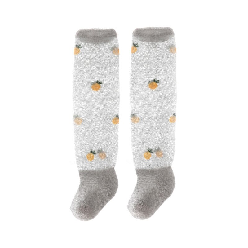 Calcetines de malla con lazo grande para bebé y niña, calcetín largo hasta la rodilla, de algodón, para recién nacidos de 0 a 24 meses, para verano,