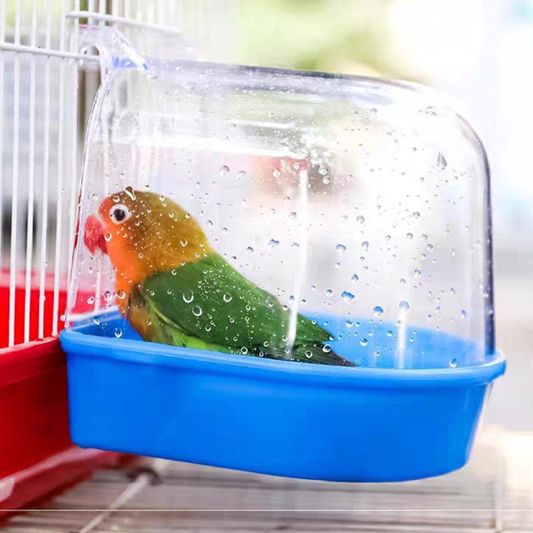 Vogel Dusche Klar Kasten Kunststoff Sittich Baden Badewanne Papagei Schlecht Kasten Papagei Badewanne Kleine Ebene Käfige Haustier Zubehör