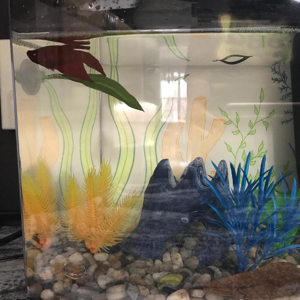 2 pcs Artificial Plant Leaf Fish Tank Betta Spawning Leaf Hammock Fish Rest Bed Tropical Betta LeavesAquariums Supplies