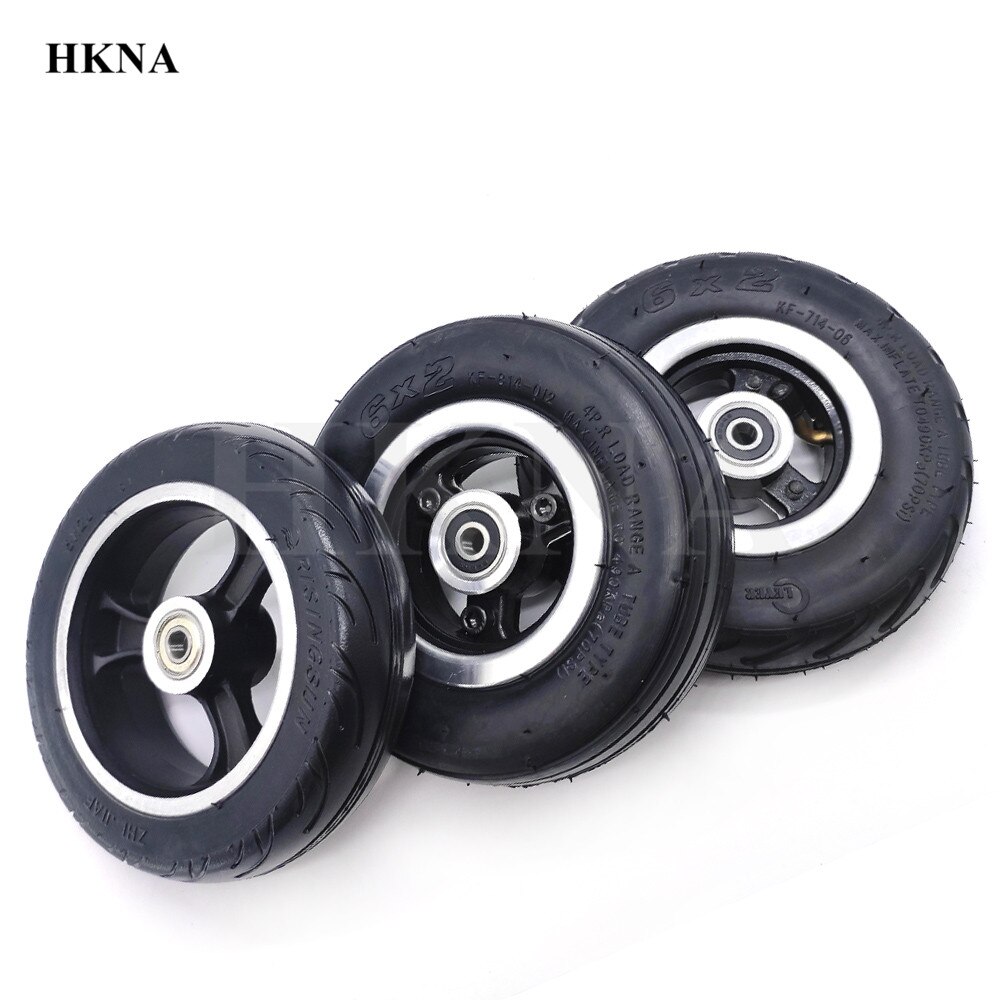 6 Inch Wheel 6x2 Pneumatic Tire Wheel for Mini Electric Scooter Fast Wheel F0 6X2 Solid Tire Wheel