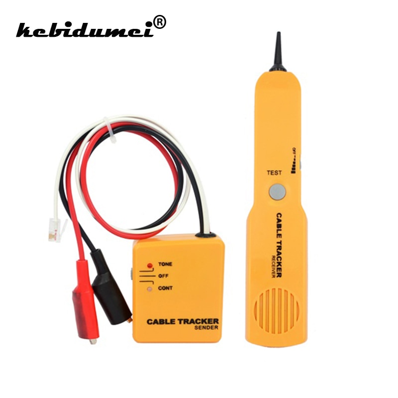 Kebidumei Hot RJ11 Network telefono Tester per cavi Wire Line finder rilevatore di cavi Kit di strumenti di rete ricevitore del mittente all&#39;ingrosso