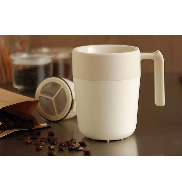 Tragbare Kaffee Tasse Mit Filter Praktische wiederverwendbar nicht-Unterhose PP Material Kaffee Brauen Becher Nützliche draussen-Umwelt Freundliche: A