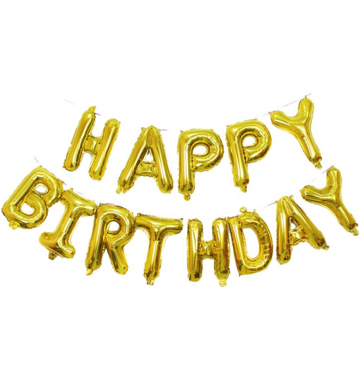 Glücklich Geburtstag Luftballons Folie Brief Ballon Geburtstag Party Dekorationen Kinder Erwachsene Geburtstag Luftballons Alphabet Ballons set: Gold