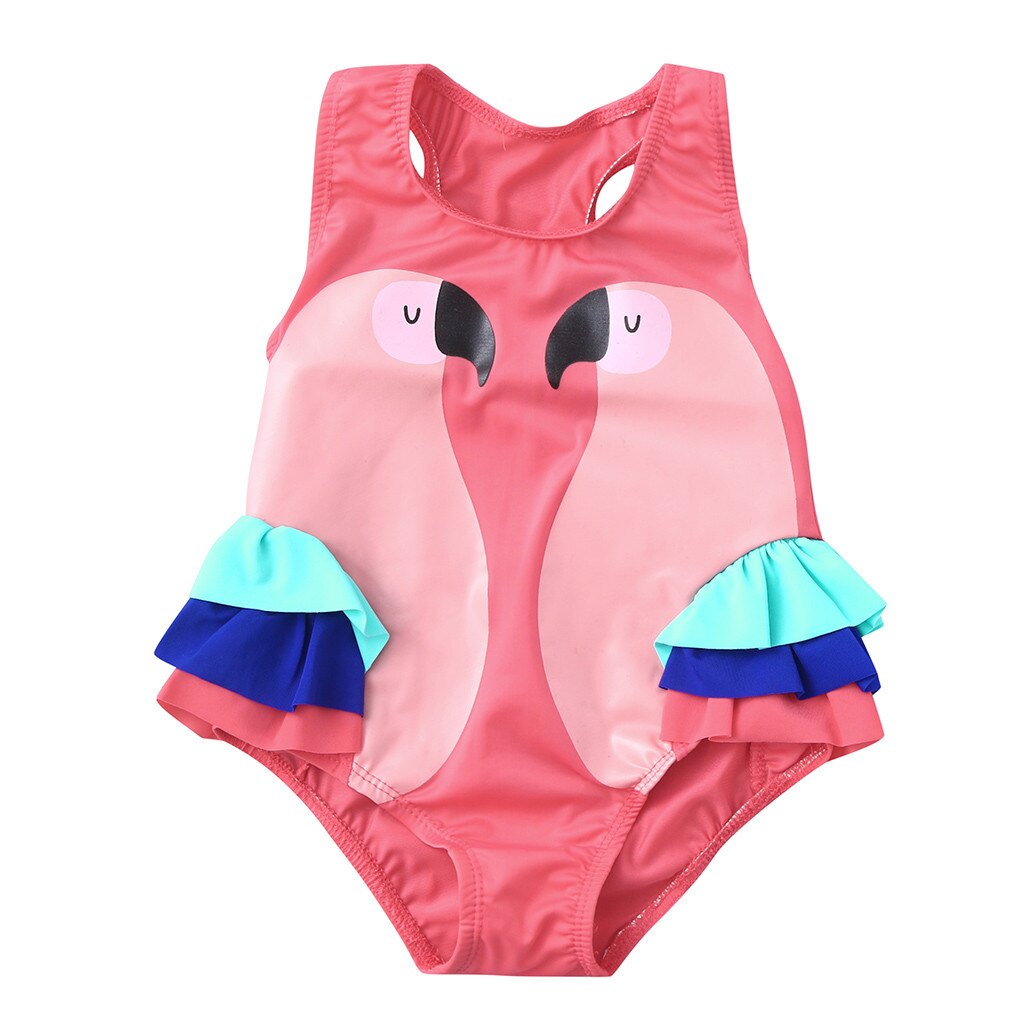 Girls Swimwear Kids Swimsuit Cute Cartoon Bird Baby Girl Bathing Suit One Pieces Bikini Swim Wear For Children Beachwear: 18-24 Months