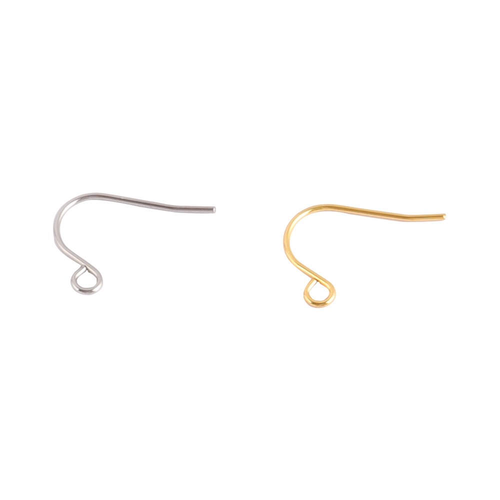 50 Stuks Roestvrij Staal Oorhaak Bevindingen Sluitingen Haken Diy Earring Supplies Accessoires Slangetje Sieraden Voor Maken Oorbel Onderdelen: Gold / G0229-G0230