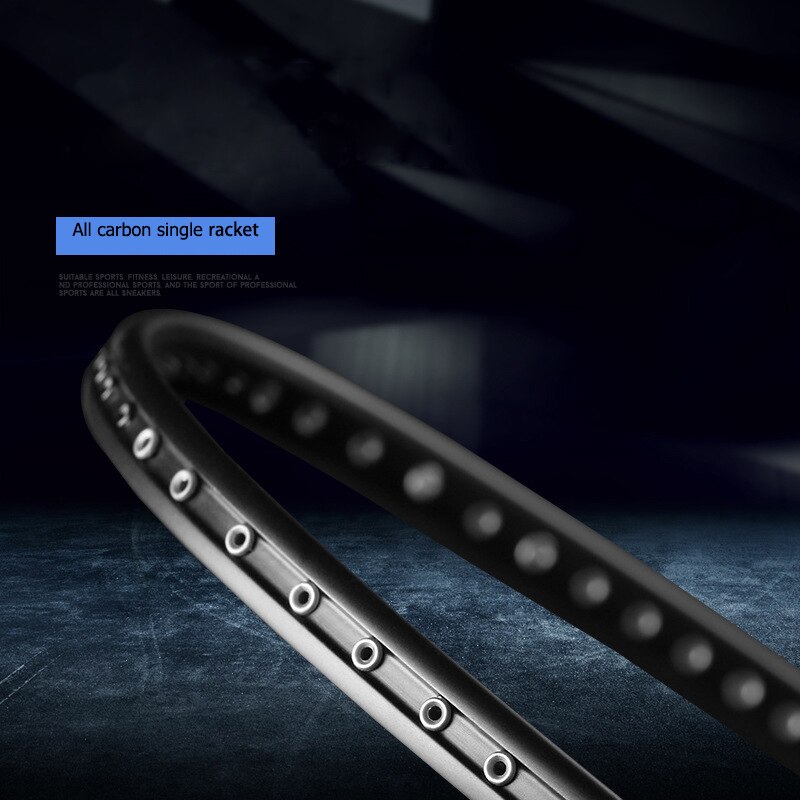 Badminton Racket Carbon Fiber Trainer Special Training Racket 4U Super Light Badminton 3D Wind Breaking Frame Single Racket