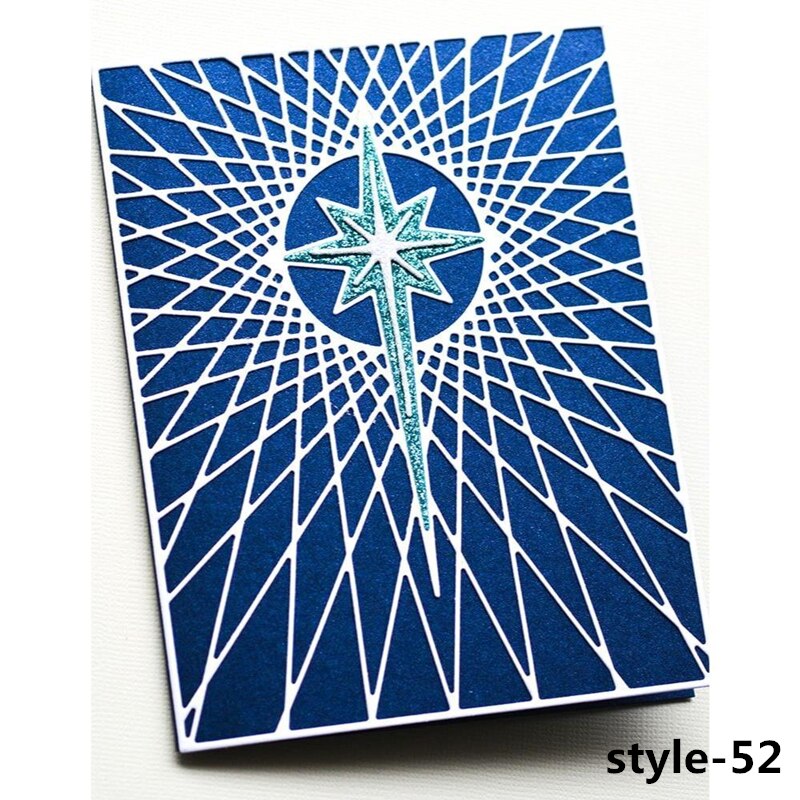 de prensa de abedul DIY, nueva capa de troqueles de corte de Metal, copos de nieve de Navidad, álbum de recortes para papel, marco de repujado, tarjeta artesanal,: style-52