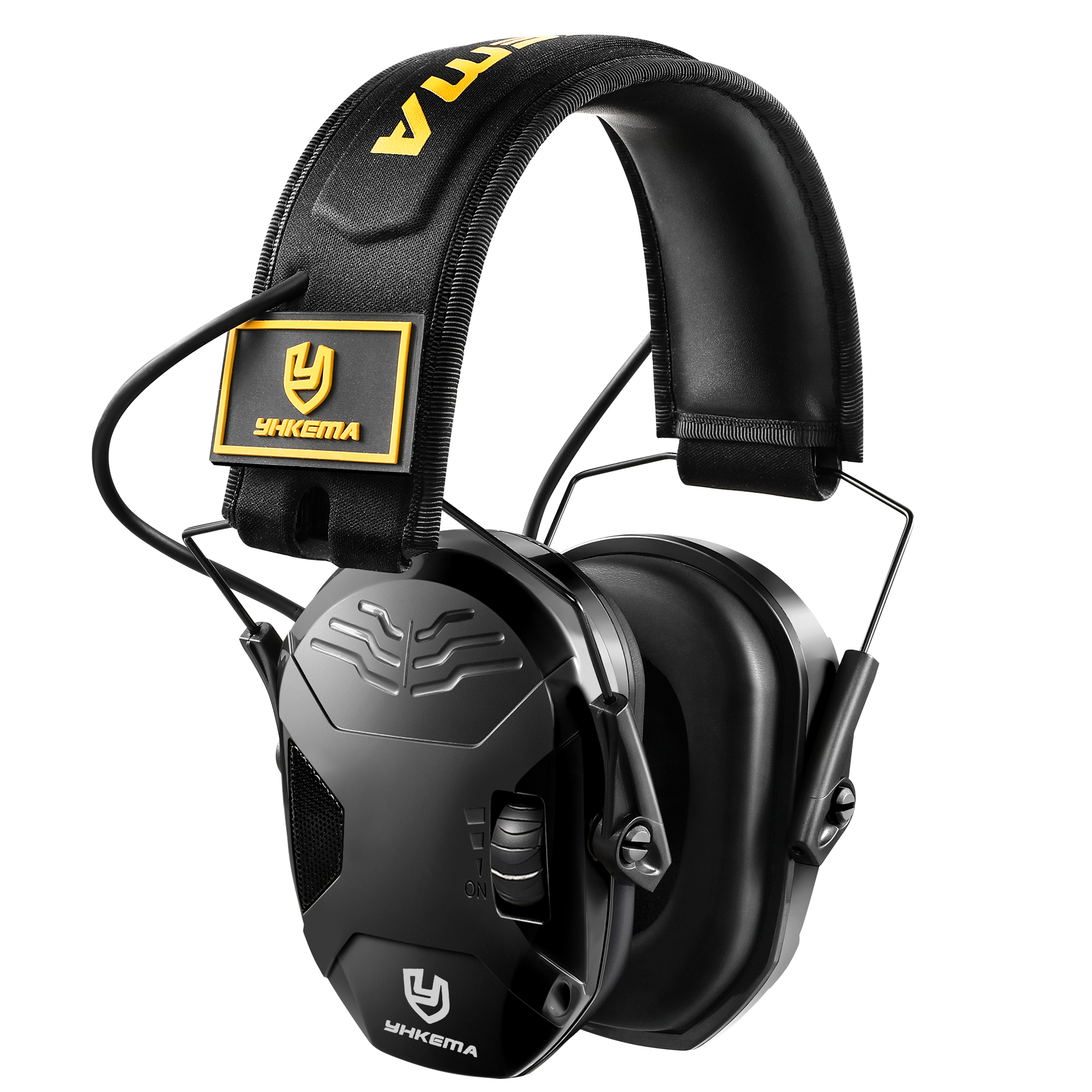 2025 Elektronische Schieten Oorbeschermer Anti-geluid Hoofdtelefoon Geluidsversterking Gehoorbescherming Headset Opvouwbaar met case: Black