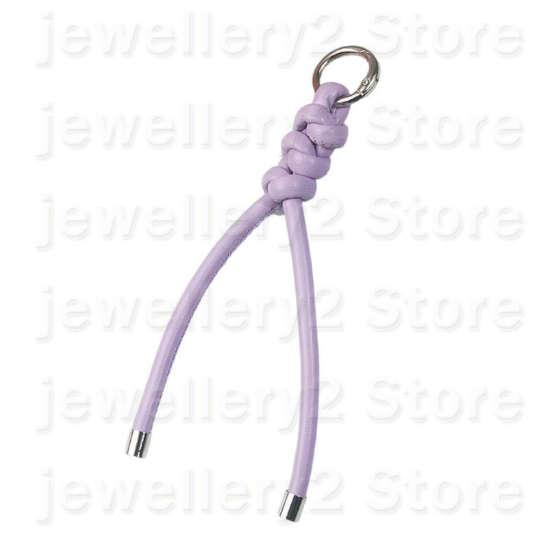 C9GF Trendy Handwoven PU Lederen band Key Ring Weaving Keychain Pendant voor meisjes: P24/60