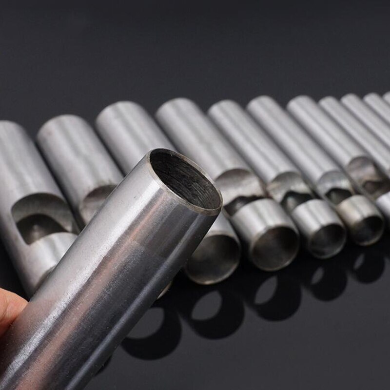 1pc Punching Leather Hole Punch Round Steel Leather Craft Hollow Hole Punch 0.5-29mm DIY Leathercraft Tools Leather Tools