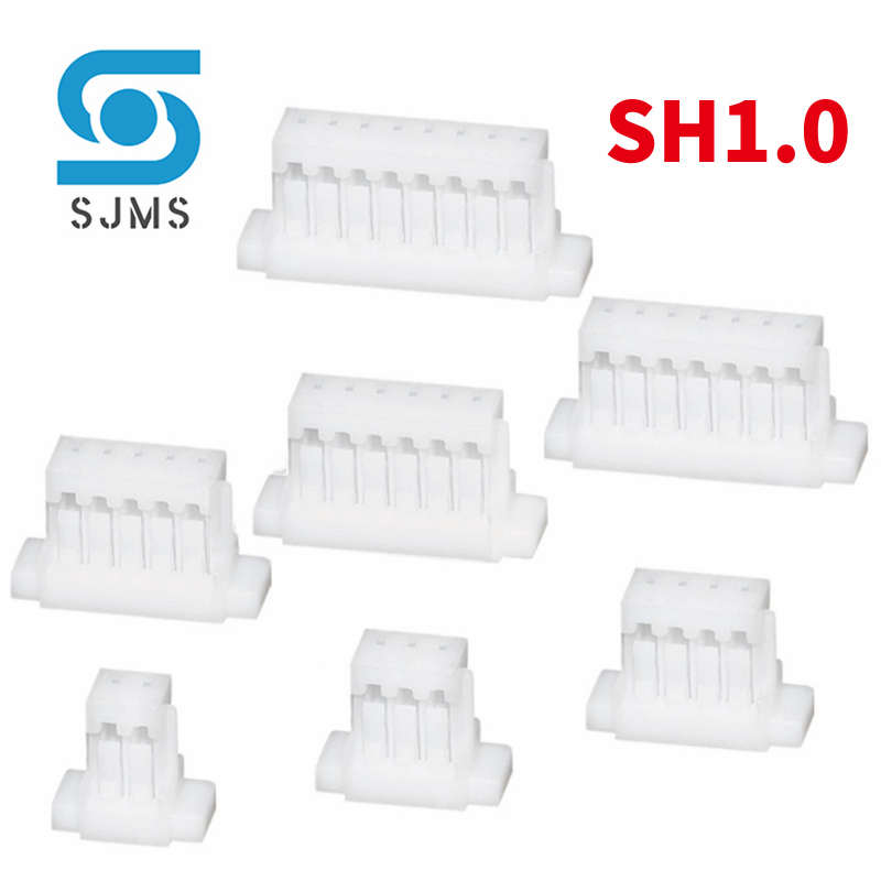 50 Stks/partij Jst Sh 1.0 Vrouwelijk Materiaal Sh1.0 1Mm Pitch Connector 2/3/4/5/6/7/8/9/10P Pin Snoeren Behuizing Behuizing SH-Y