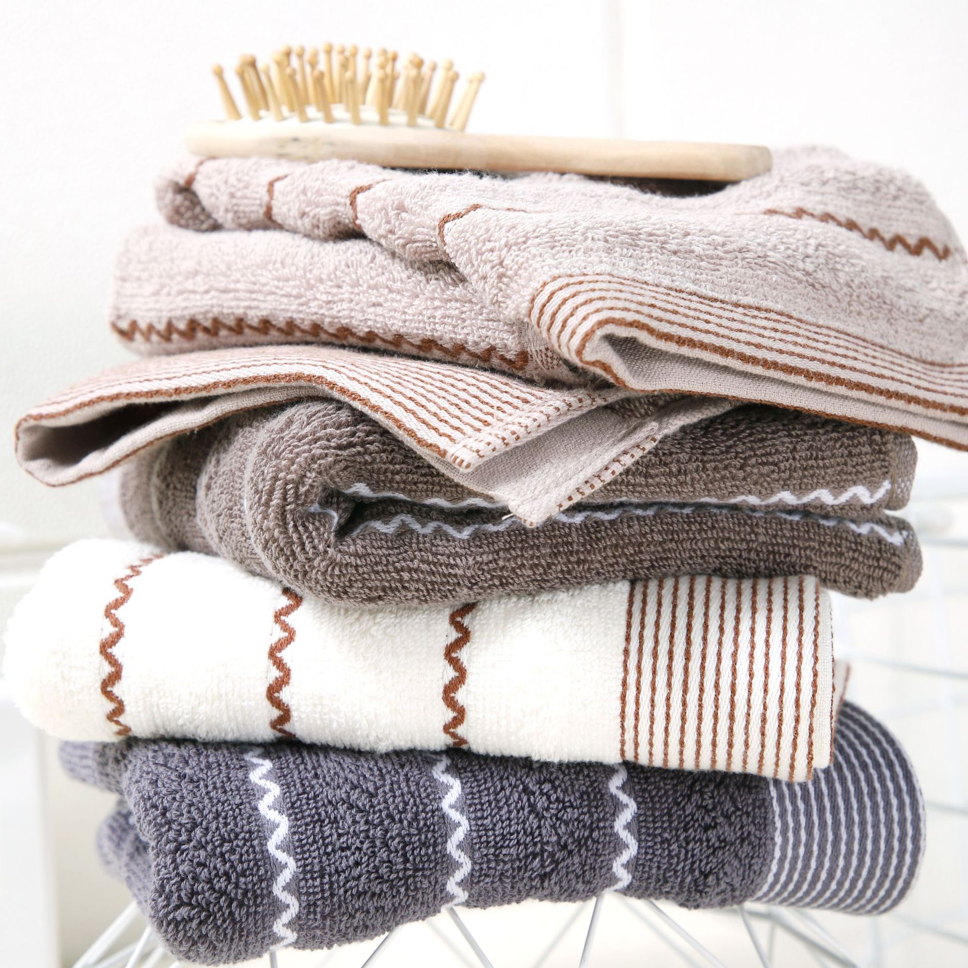 Japanse Stijl Wave Gezicht Handdoek, Puur Katoen Huishoudelijke Zachte En Dikke Badhanddoek, absorberende Voor Mannen En Vrouwen Zonder Lint