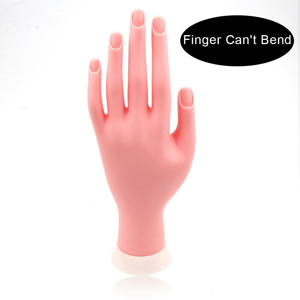 Manicura Flexible de plástico suave para práctica de manicura, modelo de entrenamiento de uñas postizas, herramientas de manicura: Finger can not bend