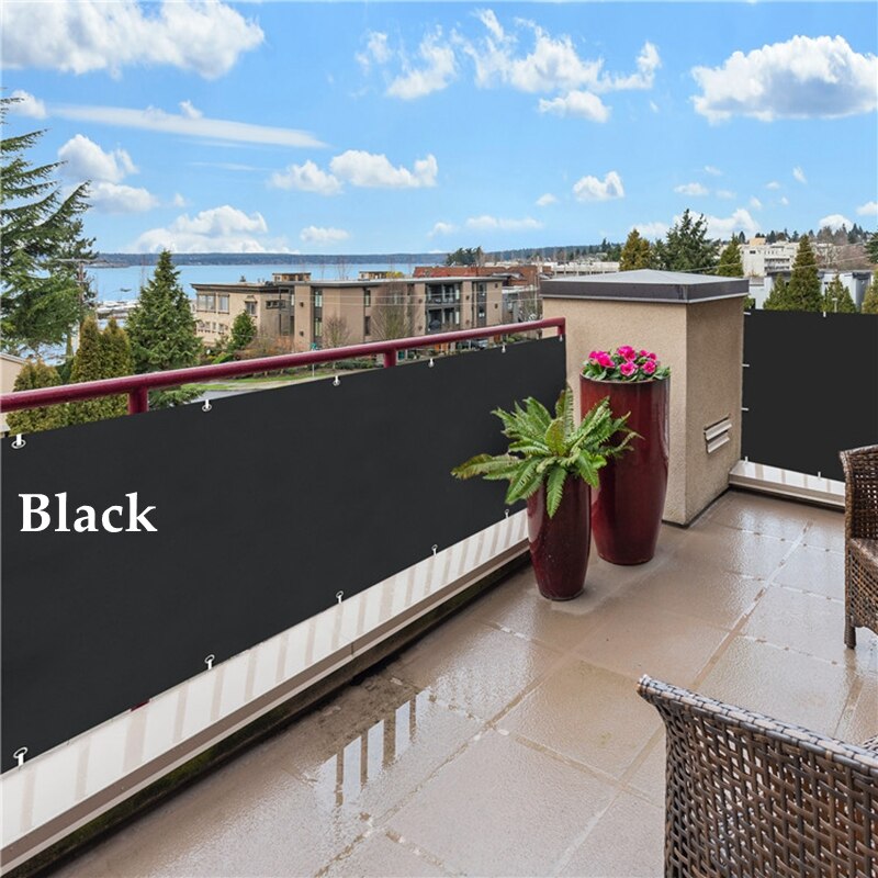 Filet pare-soleil de couleur noire, largeur 0.8M/0.9M, pare-brise de clôture de jardin, auvent de Gazebos de piscine extérieure