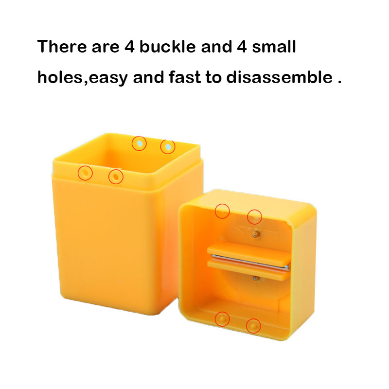 TOFAR Contenitore per smaltimento lama professionale Coltello a scatto Scatola di immagazzinaggio lama danneggiata per rifiuti Lattina per utensile da taglio adesivo per pellicola colorata