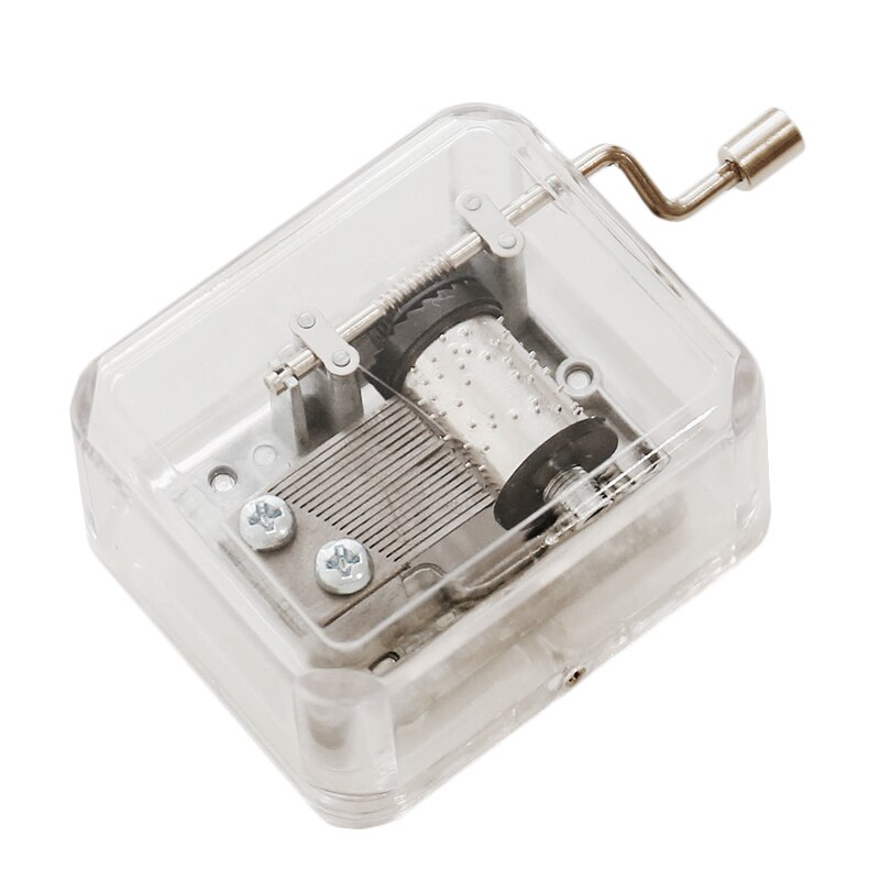 Birthday Transparent Music Boxes Hand-cranked Clockwork Music Box Mini Retro Clockwork Music Box