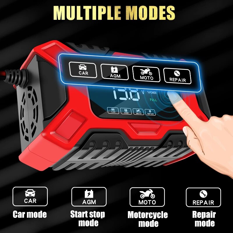 Automatische Autobatterie ladegerät Anfang Reparatur ladung intelligente Schnell ladung für 12V 6a Motorräder digitale Autos Geländewagen